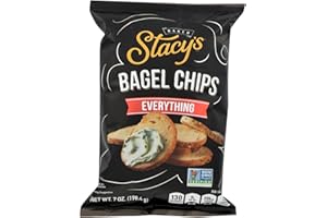 CHICHL STACY'S PITA CHIPS, Bagel Chips,Everything, Pack of 12, Size 7 OZ - No Artificial Ingredients GMO Free