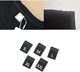 YINETTECH 500PCS Clothes Size Labels S M L XL XXL Embroidered Tags view 2