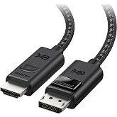 Cable Matters 8K Unidirectional DisplayPort to HDMI 2.1 Cable, 6ft / 1.8m | 8K@60Hz / 4K@240Hz, Supports RTX4080/RX7900, Not for PS5/Xbox, No VRR