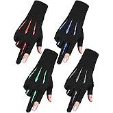 Fourluoo 4 Pairs Women UV Protection Touchscreen Gloves Full Finger Sun Protection Driving Gloves for Summer Outdoor Cycling