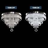 Crystal Chandelier 15.7 Inch Modern 4 Tier LED Ceiling Light 6500K view 4