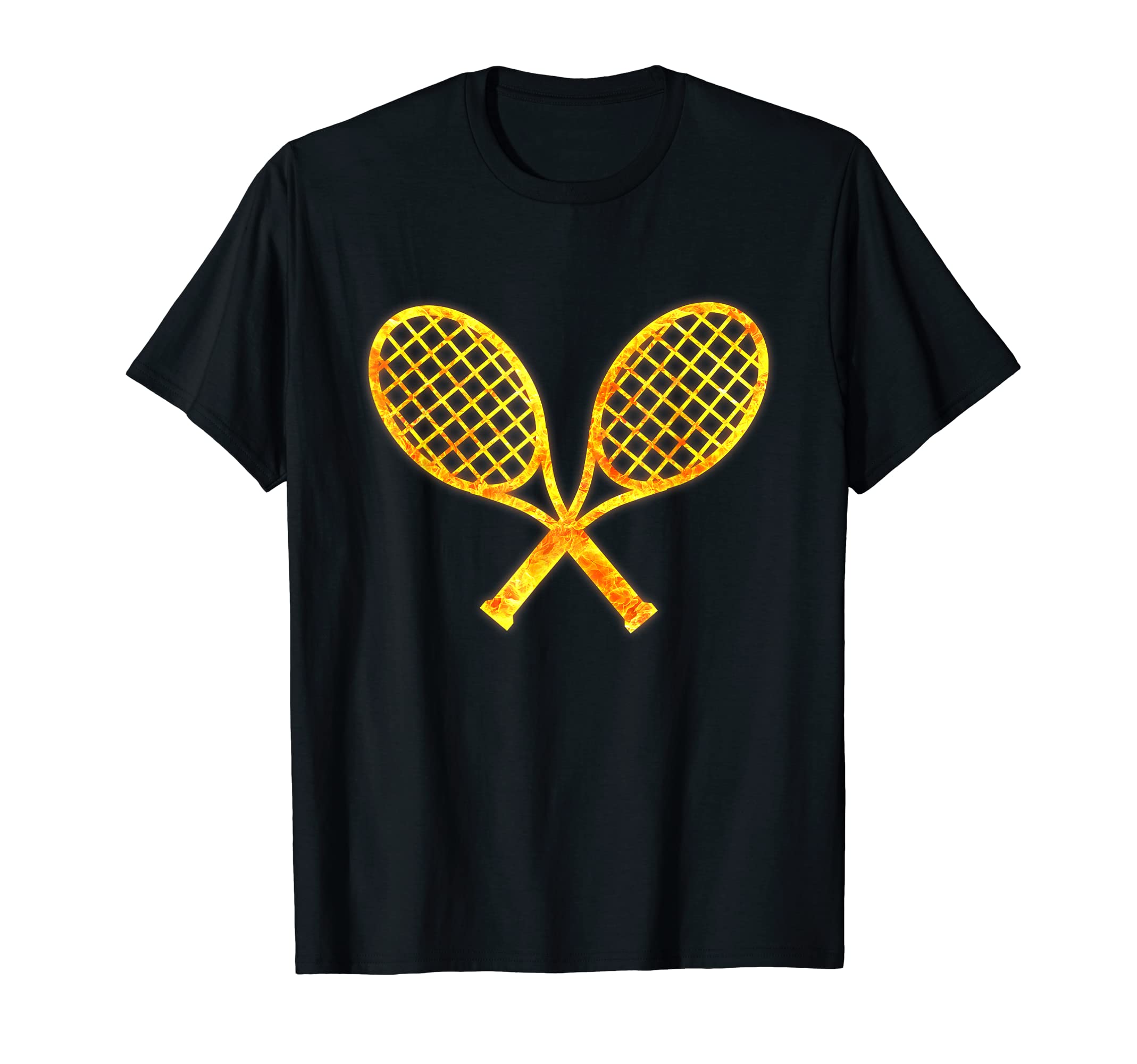 Tennis racket, fire flames T-Shirt