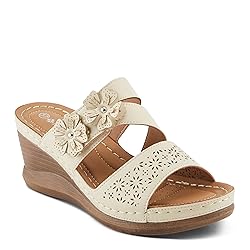 PATRIZIA Women's LOLLY Slide Wedge Sandals Bone EU