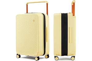mixi Carry On Luggage Airline Approved Lightweight Luggage Wide Handle PC Hardshell Suitcases with Spinner Wheels & TSA Lock,