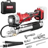 Cordless Grease Gun Compatible with Milwaukee 18V Battery (Bare Tool) | 12000PSI Max High-Pressure with Lock-On Trigger, 2-in-1 Rotating Handle, 39.4" Hose &amp; 4 Couplers, for Bulk &amp; Cartridge Grease