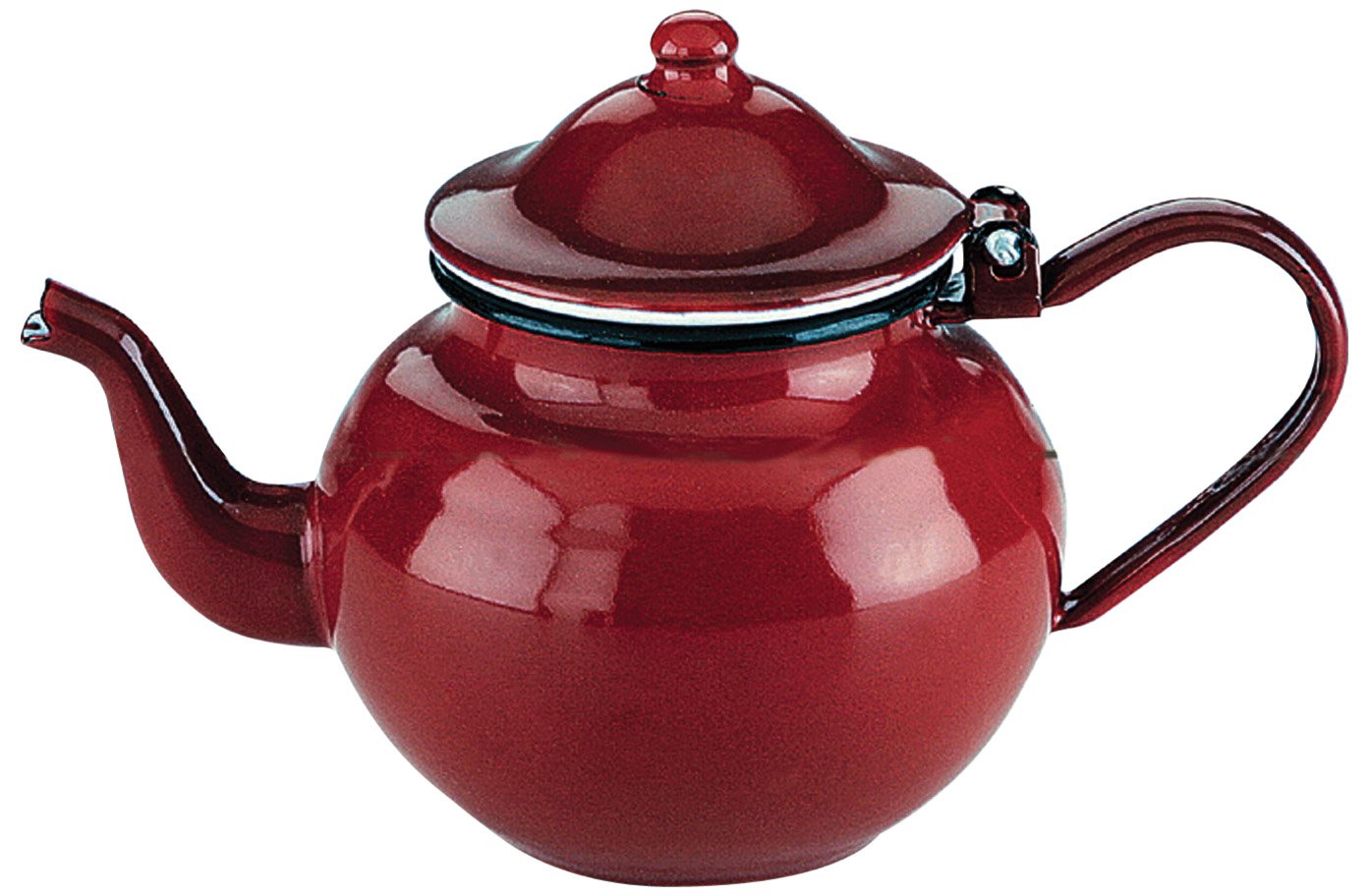 Ibili 910370 - Tetera de Acero esmaltado vitrificado Roja 0,75 l