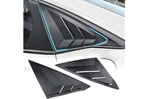 Alicatong Rear Side Window Louvers for 11th Gen Civic Sedan Compatible with Honda Civic 2022-2025 Exterior Accessories Air Vent Window Scoop Shades Blinds Cover (Matt Black)