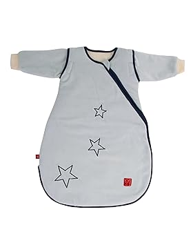 Kaiser 65070229 Schlafsack STAR sidezip, Ganzjahresschlafsack, Arme abtrennbar, 90 cm, hellblau