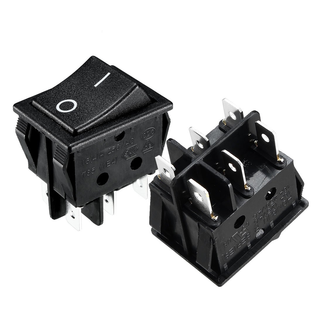 uxcell 5Pcs AC 16A/125V 16A/250V DPDT 6 Terminal 2