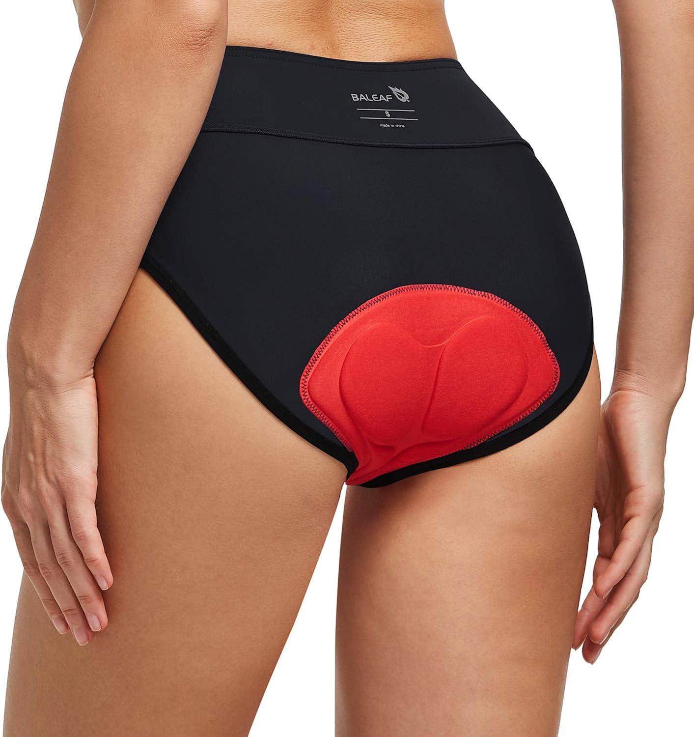 BALEAF Women's Cycling Underwear 3D Padded Gel Chamois Bicycle Bike Shorts High Waist Spinning Shorts Mountain Biking Briefs: Clothing