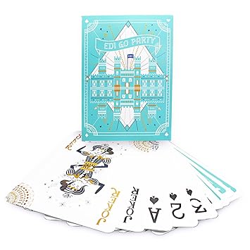 Edi Supplies Super Jumbo Playing Cards With Large Numbers Size 11.5 X 8.25 (Baby Blue)