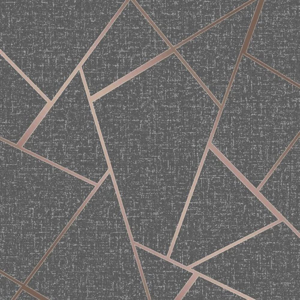 Fine Décor FD42283 Quartz Fractal Wallpaper, Copper