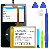 SHENMZ for iPod Classic 5th gen Battery, 2000mAh Square High Capacity Mp3 Player Replacement Battery Compatible with iPod Video/Classic Thin 5th-7th Gen with Repair Tool Kits