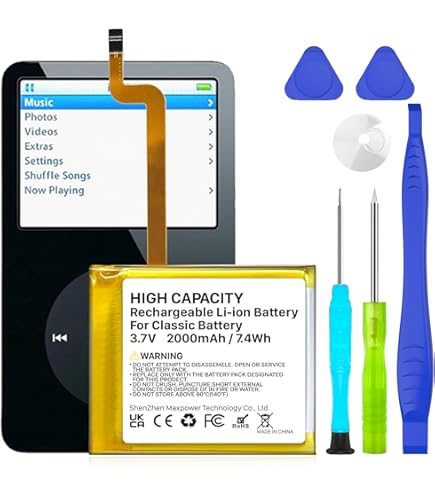 Amazon.com: Replacement Battery for iPod Classic Thin 5th 5.5 30GB