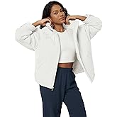 ODODOS Women's Sherpa Lined Insulated Jacket Full Zip Split Hem Long Sleeve Coat Winter Warm Outerwear with Pockets