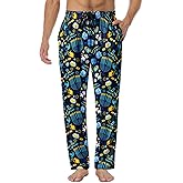 Men's Pajama Pants Sleep Pajama Pant Novelty Lounge Pants Lounge PJ Bottoms with Elastic Waist Nightwear Gifts for Men