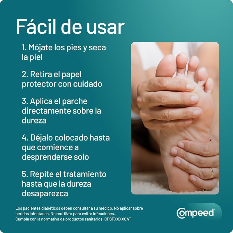 Durezas Medianas, Apósitos Hidrocoloides Pies, Pack 6 uds