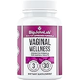 BIGJOHNLAB® - Women’s Vaginal Probiotics – PH Balance, Odor Control, Yeast, Microbiome & Feminine Health – 6B CFU, Licorice Root – Clinically Tested for Freshness & Balance – 30 CT