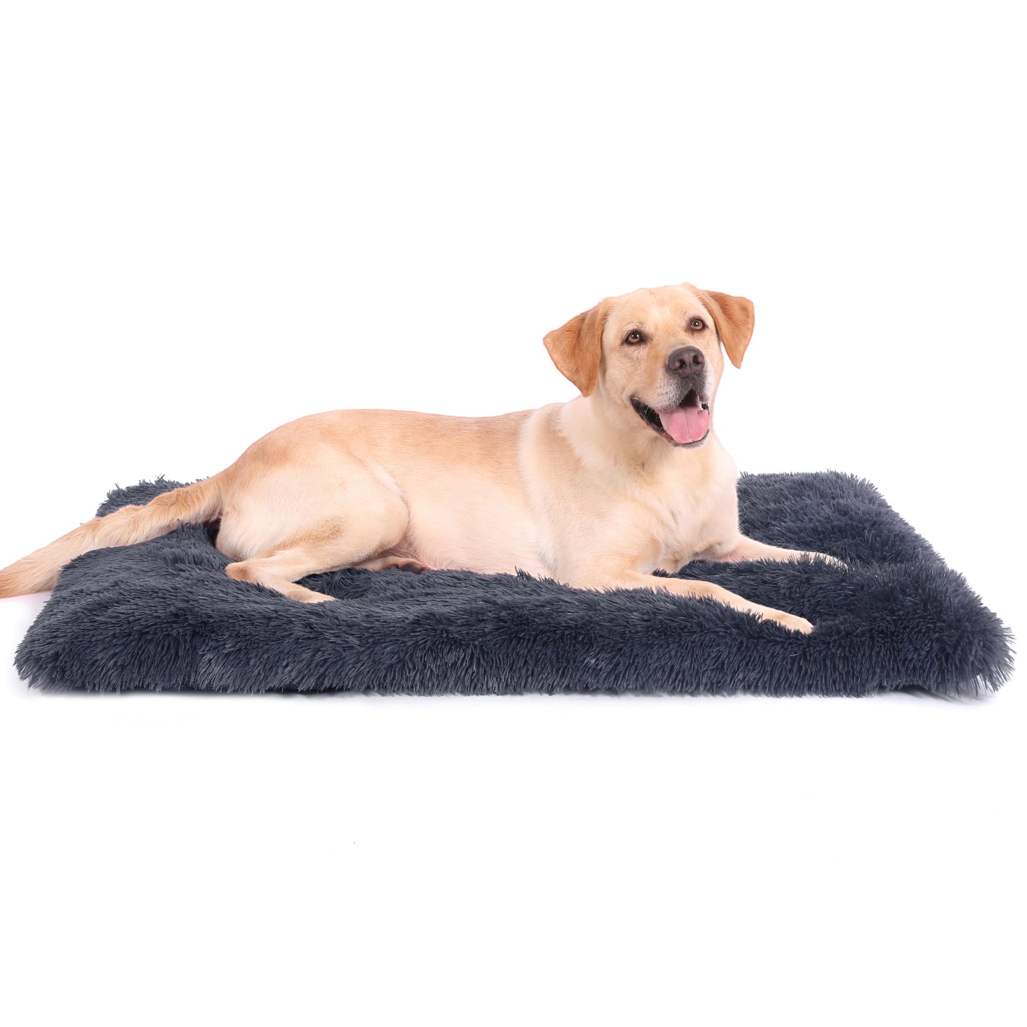 Baodan Dog Bed Washable, Large Dog Crate Bed Fluffy Calming, Pet Mattress with Non-slip Bottom Super Soft for Crate, 90x60cm