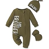 FoWear Baby Boy Clothes Letter Print One Piece Romper Baby Coming Home Outfits with Hat Newborn Boy Outfits