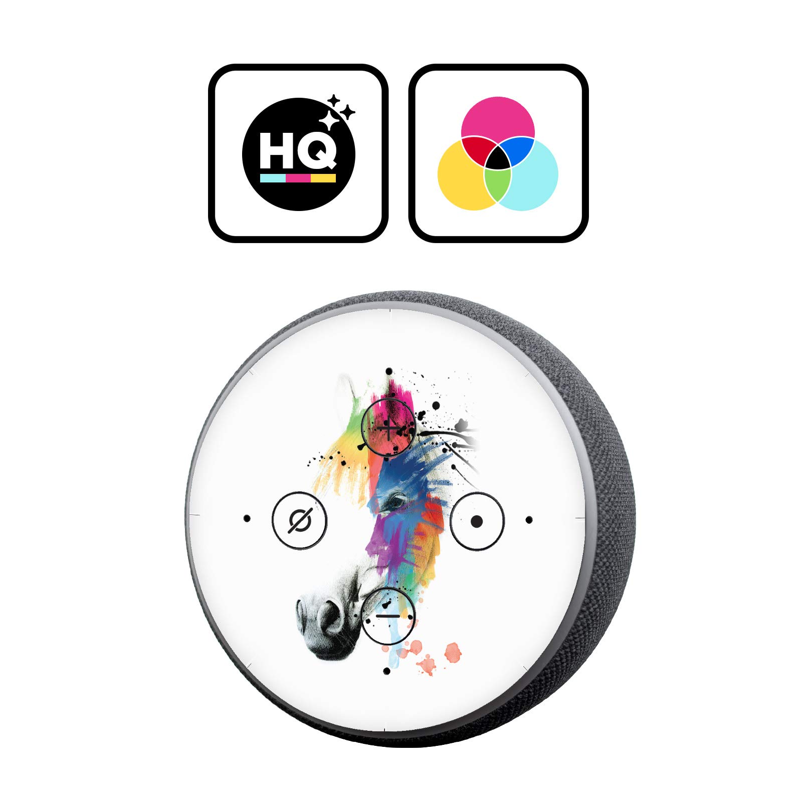 Head Case Designs Officially Licensed Mark Ashkenazi Horse Portrait Assorted Designs Vinyl Sticker Skin Decal Compatible with Amazon Echo Dot (2nd Gen) - Skin only Echo Dot (2nd Gen) is NOT Included