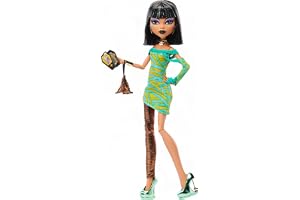 Monster High Dawn of the Dance Cleo De Nile Reproduction Doll | Boo-riginal Creeproduction Cleo De Nile with Party Dress and Accessories like Purse, Photos, Invite and Doll Stand
