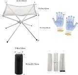 TuDou Portable Fire Pit Camping Outdoor Folding Firepit with Gloves Bag view 9