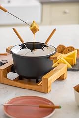 Princess Fondue Set Pure Black Bamboo 1.5 L 800 W 8 forks view 8
