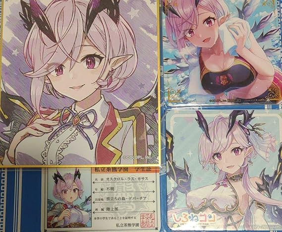 Amazon Co Jp 白猫プロジェクト オスクロル 茶熊カフェ 色紙 学生証 コースター しろねコン限定 コースターセット ホビー