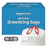 Amazon Basics Tall Kitchen Drawstring Trash