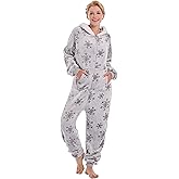 Istylish Onesie Pajamas for Women Fleece Womens Onesie Pajamas, Fuzzy Pajama Onesies for Women