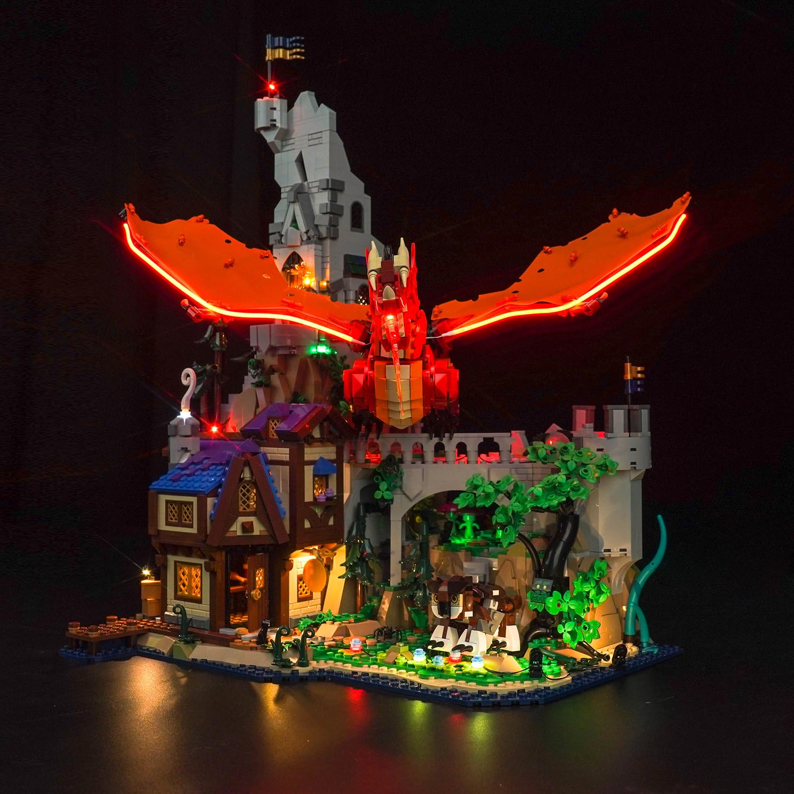 Light Kit for Lego 21348 Dungeons & Dragons: Red Dragon's Tale, Lighting Set for Lego 21348 Dungeons & Dragons: Red Dragon's Tale Set- Not Include Models, Just Light Kit (Standard Version)