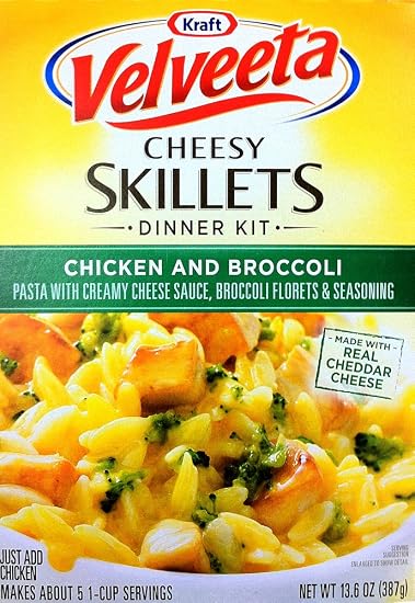 Kraft Velveeta Cheesy Skillets Chicken And Broccoli Dinner Kit 136oz 2 Pack