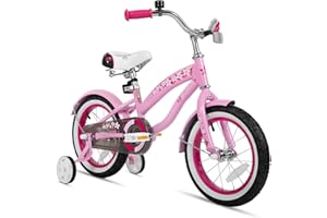JOYSTAR 12 14 16 Inch Kids Cruiser Bike for Ages 2-7 Years Old Girls & Boys, Kids' Bike with Training Wheels, Coaster Brake, Adjustable Seat & Fenders, Child Bicycles