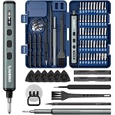 STREBITO Electric Screwdriver Set, 67 in 1 Electric Precision Screwdriver | 50 S2 Magnetic Bits, 5 Torque Settings, 4 LED Lights, Mini Electric Screwdriver Kit for PC Phone Laptop Camera Electronics