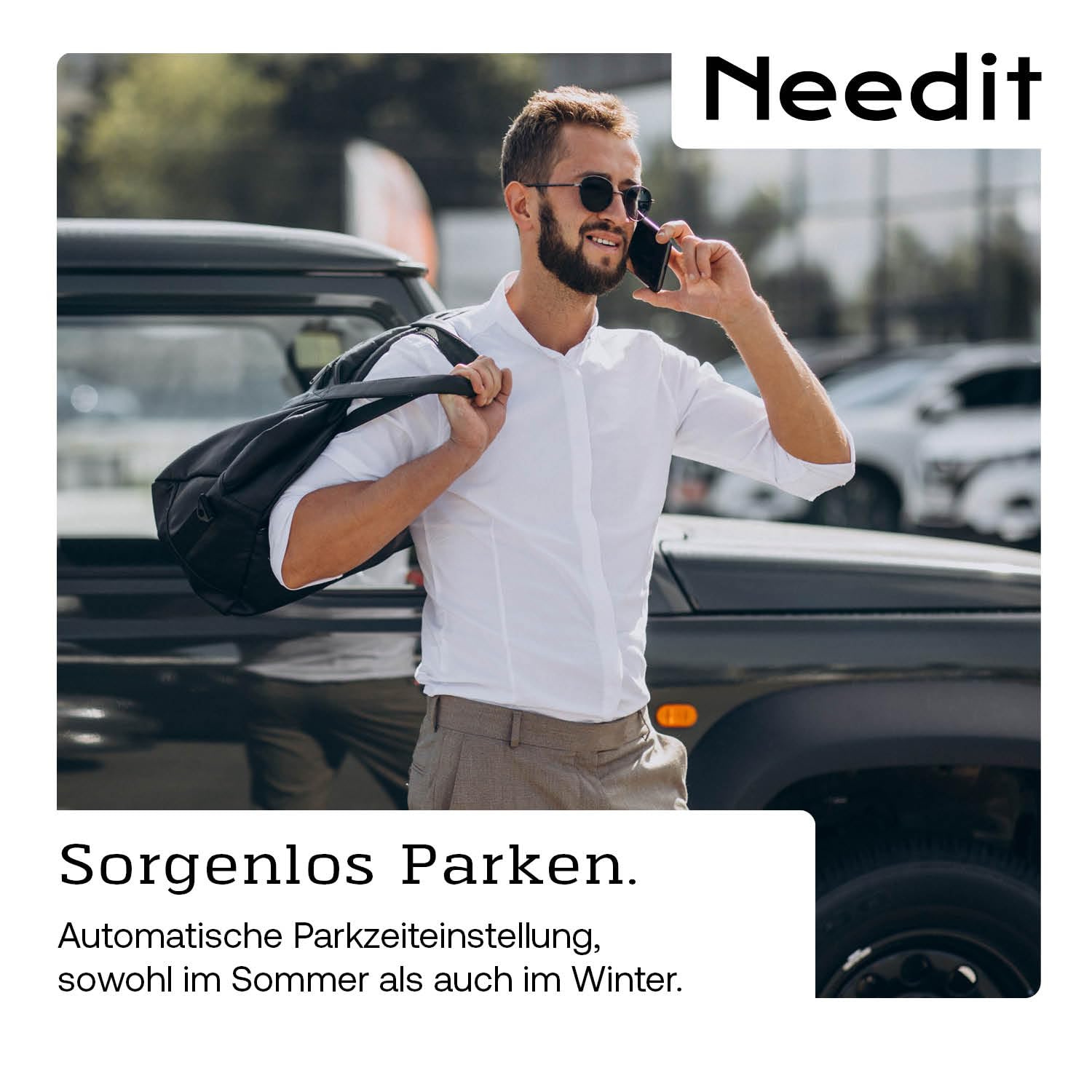 Needit elektronische Parkscheibe Park Micro I die weltweit dünnste automatische Parkscheibe mit KBA-Zulassung I kompakte, Digitale Parkuhr mit gut lesbarem Display I langlebige Batterie, 9,4 mm dünn 3