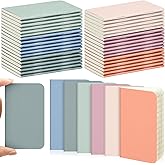 Outus 36 Pcs Pocket Notebook Mini Journal 2.5" x 4" Kraft Paper Mini Notepad Bulk Softcover Pocket Notepad Memo Diary Subject Notebooks for Student Traveler School(Morandi Color, Blank Cover)