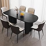 Guyii 62.99" Dining Table Set with 6 Chairs, Modern