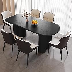 Guyii 62.99" Dining Table Set with 6 Chairs, Modern