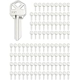 QWORK Blank Key Blanks, Pack of 100 Copper Structures Key Compatible with (KW1) Kwikset, KS1/KWI-1 Keyblank