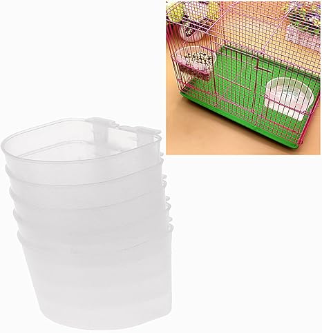 Amazon Com Onpiece Bird Cage Feeders 5 Pcs Plastic Parrot