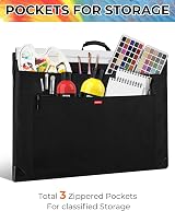 Nicpro Lightweight Art Portfolio Bag 24 x 36 Black Canvas With Straps view 7