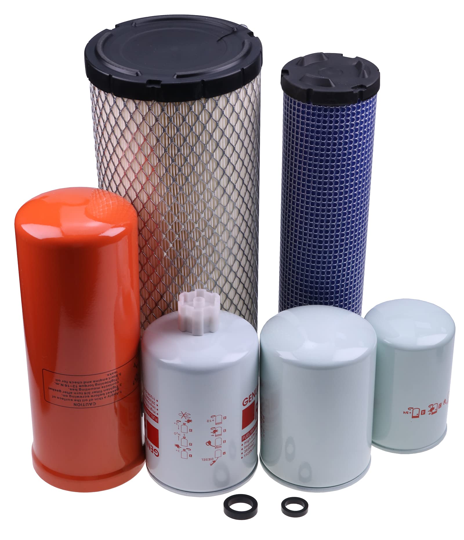 Photo 1 of Solarhome Filters Kit J934429 J931063 J930942 222425A1 222429A1 D126922 Compatible with Case 1845C & 1840 Maintenance (Radial Seal Air Filters)