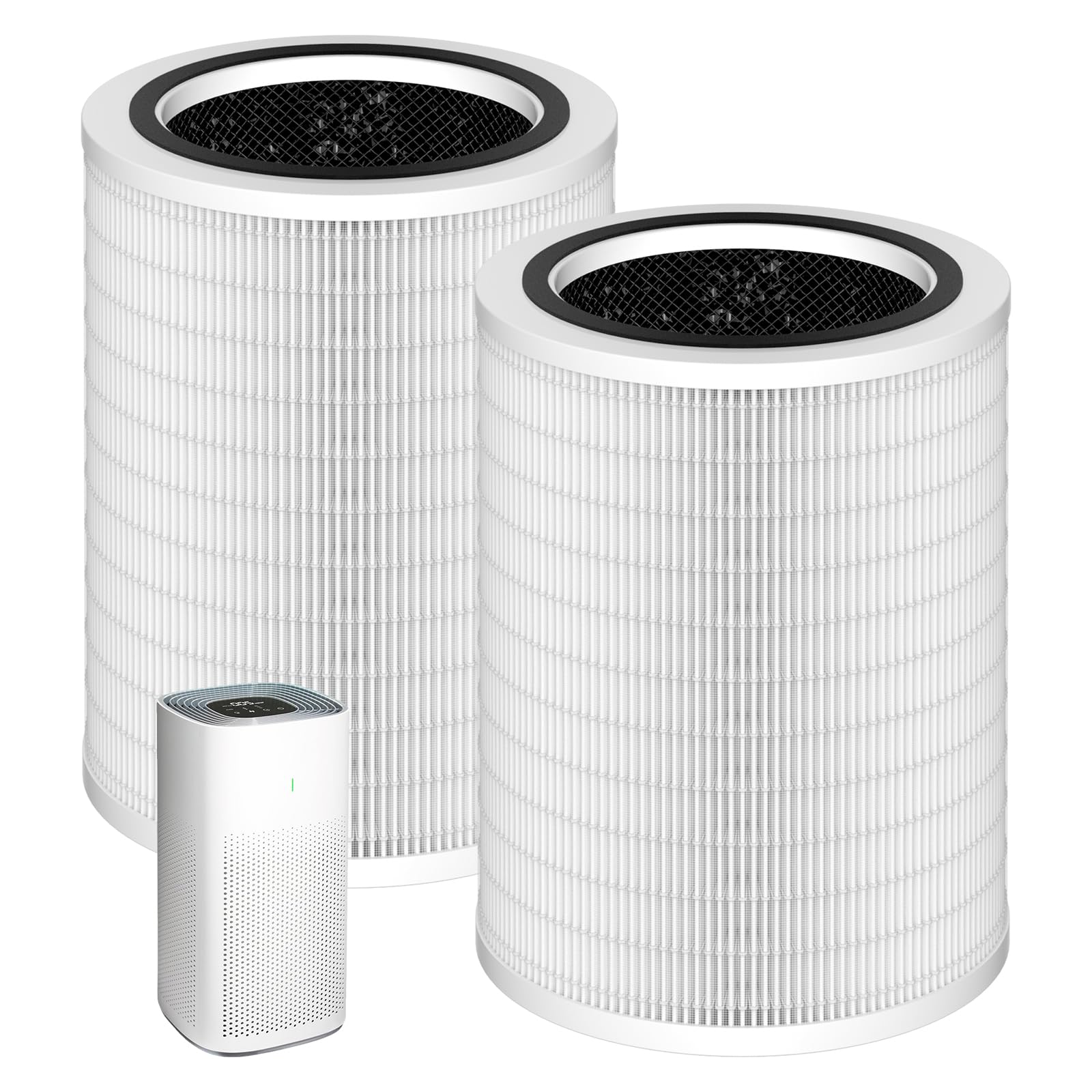 Sinnya 2 Pack 12010 Filter Replacement Compatible with Clorox Air Purifiers Fit for Clorox Smart Air Purifiers for Home Model 11010 & 11011 True HEPA Filter, Large Rooms Up to 1,500 Sq. Ft.
