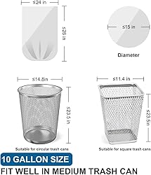 T.FORING 10-13 Gallon Trash Bags Drawstring 1.2 Mil