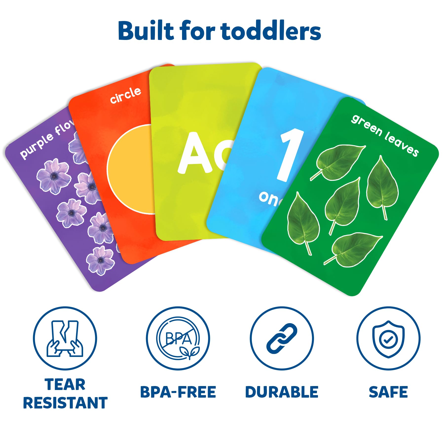 Skillmatics Thick Flash Cards for Toddlers - Letters, Numbers, Shapes & Colors, Montessori Toys, Preschool Learning Activities, Learning Aids, Gifts for Kids Ages 1, 2, 3, 4 Years