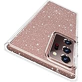 Rayboen for Samsung Galaxy Note 20 Ultra Case Glitter, Non-Yellowing Shockproof Phone Bumper Cover, Sparkly Girly Hybrid Case for Galaxy Note 20 Ultra, Glitter Clear