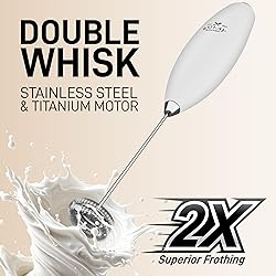 Zulay Kitchen Powerful Double Whisk Milk Frother