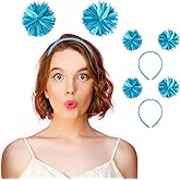 HODRME 2 Pieces Pom Pom Head Bopper-Yarn Spings Pom Headwear Party Headband for Adults and Kids