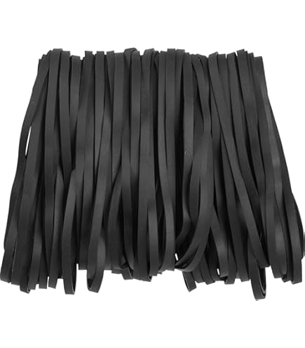Lot De 30 élastiques Noirs Robustes - 16,6 Cm (pliés), 1 Cm De Large, Caoutchouc épais Pour Emballage Ou Rangement